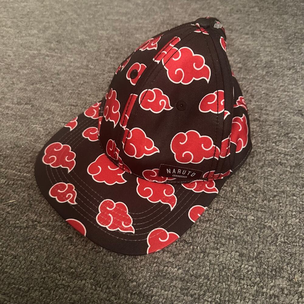Naruto Shippuden Ball Cap/Hat Akatsuki Red Clouds back Snap fastener